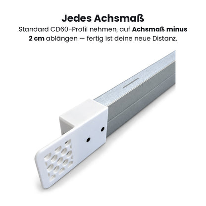 LeviFix Afstandhouder voor C60/27 profielen – metal stud