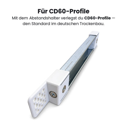 LeviFix Afstandhouder voor C60/27 profielen – metal stud